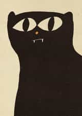 Arty Birthday/Just Because Card - Black Cat created by Enikő Eged