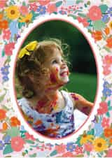 Personalised Mothers Day Photo Card created by Jenna Holcomb - Pretty Mother's Day/Birthday Card - Colourful Floral Frame