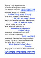 Father's Day - Funny Card - "If the Answer is Sunday..." created by JS Doodles