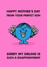 Cheeky Mother's Day Card - Mr. Men - Mr. Perfect created by Mr. Men