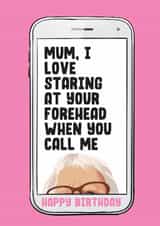 Funny Birthday Card - For Mum - Face Time created by Filthy Sentiments