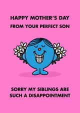 Cheeky Mother's Day Card - Mr. Men - Siblings Are Such A Disappointment created by Mr. Men