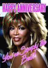 Fun Anniversary Card - Tina Turner - Simply The Best created by CARD MASTER LDN