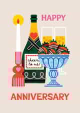 Classic Anniversary Card - Romantic Dinner created by Folio | Ian Owen