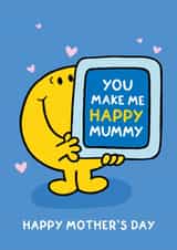 Cute Mother’s Day Card - For Mummy - Mr. Happy created by Mr. Men