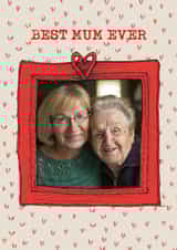 Personalised Mothers Day Photo Card created by Poet and Painter - Fun Mother's Day Card - Best Mum Ever - Photo Frame