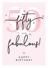 Classic Birthday Card - 50th - For Her created by The Stamford Press