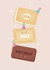 Cute Birthday Card - Biscuits - Pun created by Pri M
