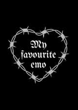 My Favourite Emo - Gothic Edgy Style Anniversary Or Birthday Card For Partner created by HEXEN