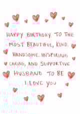 Heartfelt Birthday Card - For Fiance - Kind And Supportive created by HCD Illustration