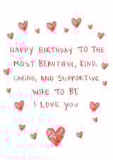 Heartfelt Birthday Card - For Fiancée - Kind And Supportive created by HCD Illustration