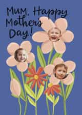 Personalised Mothers Day Photo Card created by Grey Street Paper - Cute Mother's Day Card - Flowers