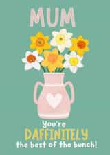 Cute, floral, spring-themed daffodil card for a lovely mum on Mother’s Day. created by Chloe Cooper