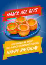 Funny Birthday Card - For Mam - Yorkshire Puddings created by Blind Faith