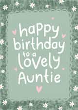 Pretty Birthday Card - Lovely Auntie created by Fliss Muir