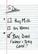 Funny Father's Day Card - To Do List created by Becca Davis 
