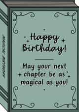 Classic Birthday Card - Magical Next Chapter created by Perry-Cuff Designs