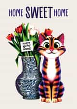 Cute New Home Card - Home Sweet Home - Cat created by Folio | Ian Owen