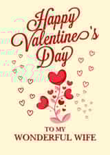 Valentines for my Wonderful Wife - Flowers & Hearts created by Dara, Ceramic Scripture