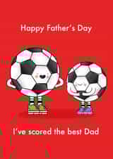 Cute Father's Day Card - I've Scored The Best Dad - Football created by Emelia Brooks
