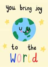 Cute Just Because/Love & Friendship Card - You Bring Joy To The World - Stars created by Prezprints