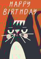 Cute Birthday Card - Grumpy Cat - For A Cat Lover created by Bonnie's Illustration