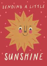 Cute Thinking Of You/Love & Friendship Card - Sunshine - Sending A Little Sunshine created by Bonnie's Illustration