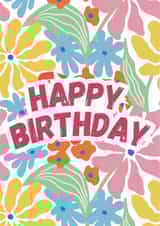 Pretty Birthday Card - For Her - Flowers created by Charlo