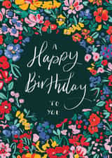 Pretty Birthday Card - For Her - Happy Birthday To You - Summer Flowers created by Rebecca Prinn