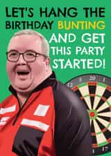 Punny Birthday Card - Stephen Bunting - Darts created by AbiGoLucky