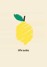 Cute Condolence Card - When Life Gives You Lemons - Thinking of you created by thelittleone