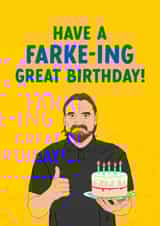 Leeds United Birthday Card - Daniel Farke - Have A Farke-Ing Great Birthday! created by The Cake Thief