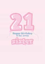 Fun 21st Birthday Card - For Sister - Balloons created by @thats.canny