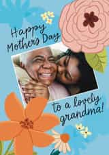 Personalised Mothers Day Photo Card created by Grey Street Paper - Pretty Mother's Day Card - Lovely Grandma