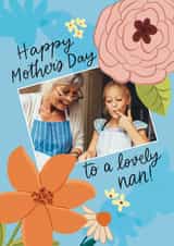 Personalised Mothers Day Photo Card created by Grey Street Paper - Pretty Mother's Day Card - Lovely Nan