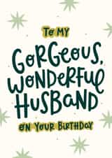 Classic Birthday Card - Gorgeous Husband created by Abbie Imagine