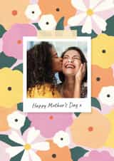 Personalised Mothers Day Photo Card created by Lemon and Sugar  - Pretty Mother's Day Card - Floral Frame
