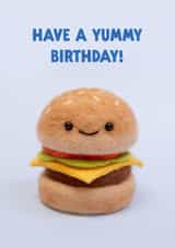 Cute Birthday Card - Felt Burger - Yummy Birthday created by Lemon and Sugar