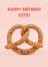 Cute Birthday Card - Felt Pretzel created by Lemon and Sugar
