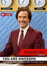 Funny Mother's Day Card - Anchorman - Ron Burgundy created by Shower Thoughts