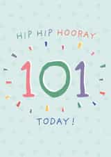Classic Birthday Card - 101st - Hip Hip Hooray created by Juniper and Rose Studio