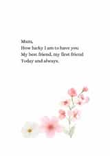 Heartfelt card for Mother's Day or birthday. How lucky am I to have you. created by A little bit of love