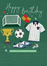 Classic Birthday Card - For Him - Football created by Laura Darrington Design Ltd.