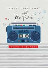 Classic Birthday Card - For Brother - Radio created by Laura Darrington Design Ltd.