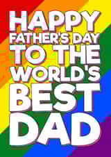 Father's Day Card - World's Best Dad - LGBTQ+ created by Blind Faith