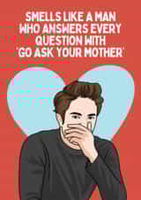 Funny Father's Day Card - Edward Cullen Twilight - Smells Like A Man created by Sundiva Designs
