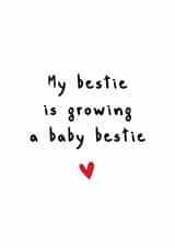 Classic Pregnancy Card - Baby Bestie created by Ink and Fred
