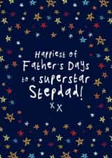 Cute Father's Day Card - For Stepdad - Superstar created by Bow & Bell