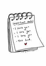 Classic Anniversary Card - Love Notes created by Words by Catherine Prutton