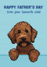 Labradoodle Father’s Day Card - Favourite Child created by Choo Choo